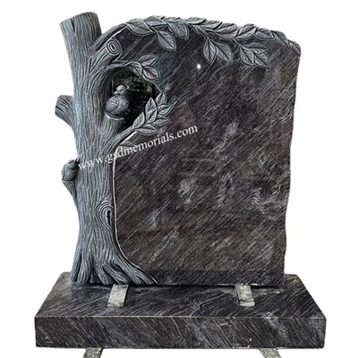 Nadgrobni spomenik debla sa golubovima